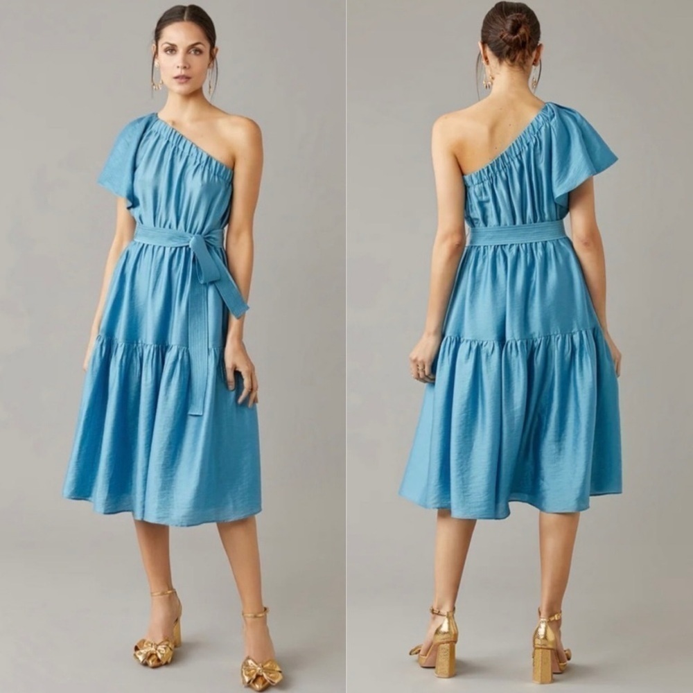 Current Air One Shoulder Tiered Midi Dress
